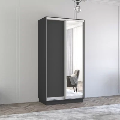 Dulap-Cupe Mobildor Lux Fox  Uși una PAL, una oglinda 1000 Anthracite