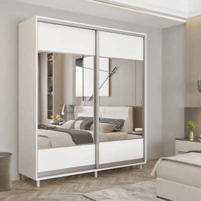 Dulap-Cupe Mobildor Lux Aron K1 1200 8681 Alb briliant