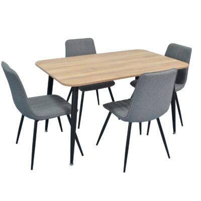 Set masa si scaune Evelin 405-2+4 scaune XR-154B Grey