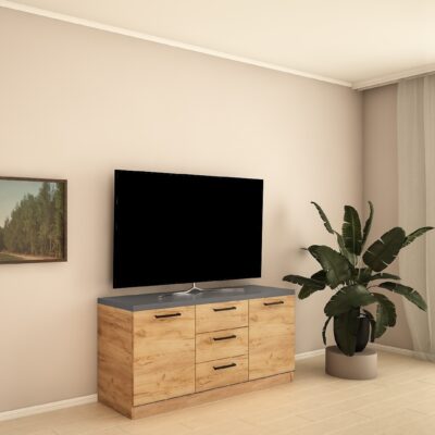 Comoda ВZ-150 (3 sertare) Stejar/Grafit