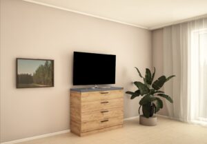 Comoda KZ-120 (4 sertare) Stejar/Grafit